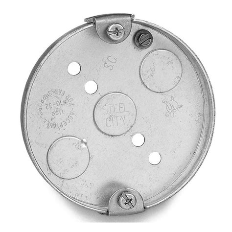 6 diameter shallow metal box round|Round Electrical Boxes in Electrical Boxes .